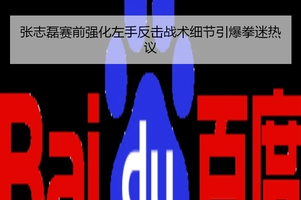 张志磊赛前强化左手反击战术细节引爆拳迷热议